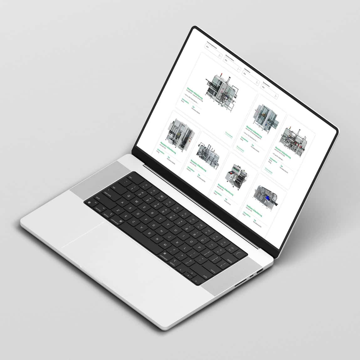 Webdesign von Langguth auf einem Laptop dargestellt