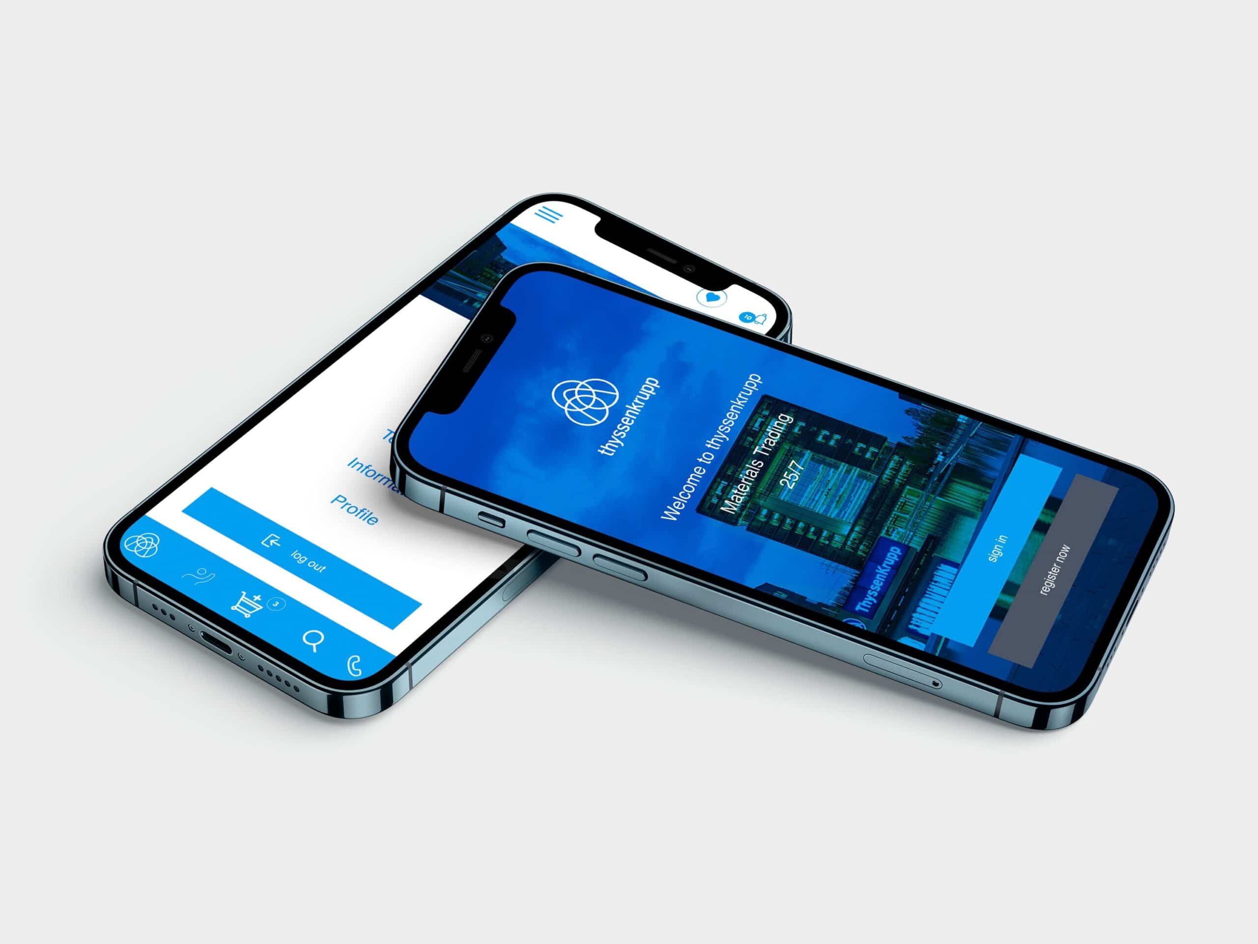 UX Design auf Smartphone dargestellt