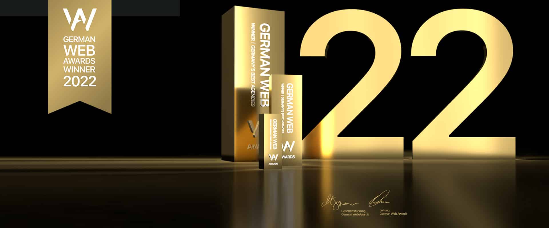 German Web Award Gewinner 2022 – Digitalagentur pechschwarz®